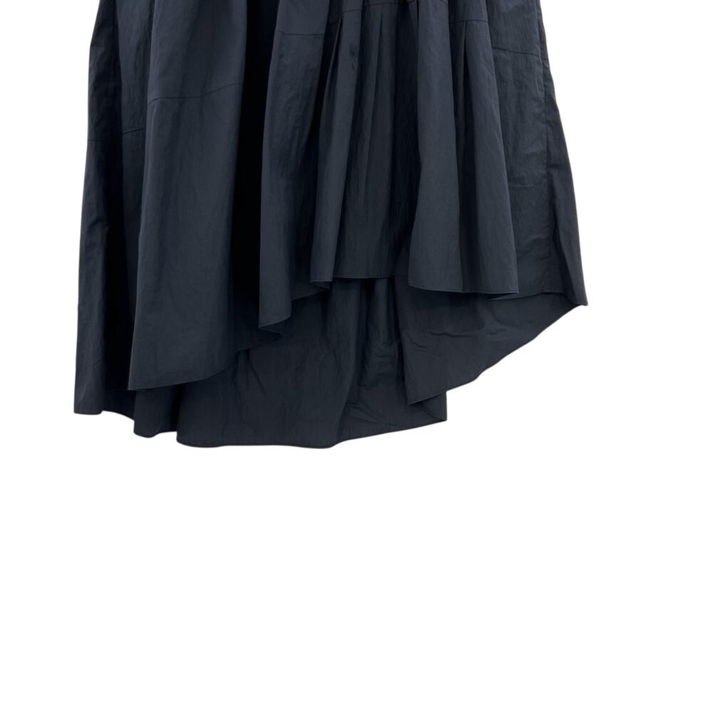 Brunello Cucinelli Pleated Asymmetric Skirt Cotton Navy Blue Size US 8 - Picture 5 of 14